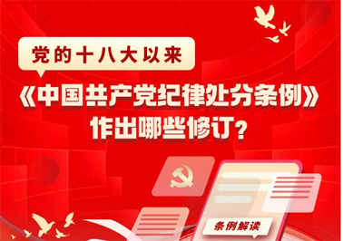 黨的十八大以來，《中國共產黨紀律處分條例》作出哪些修訂？